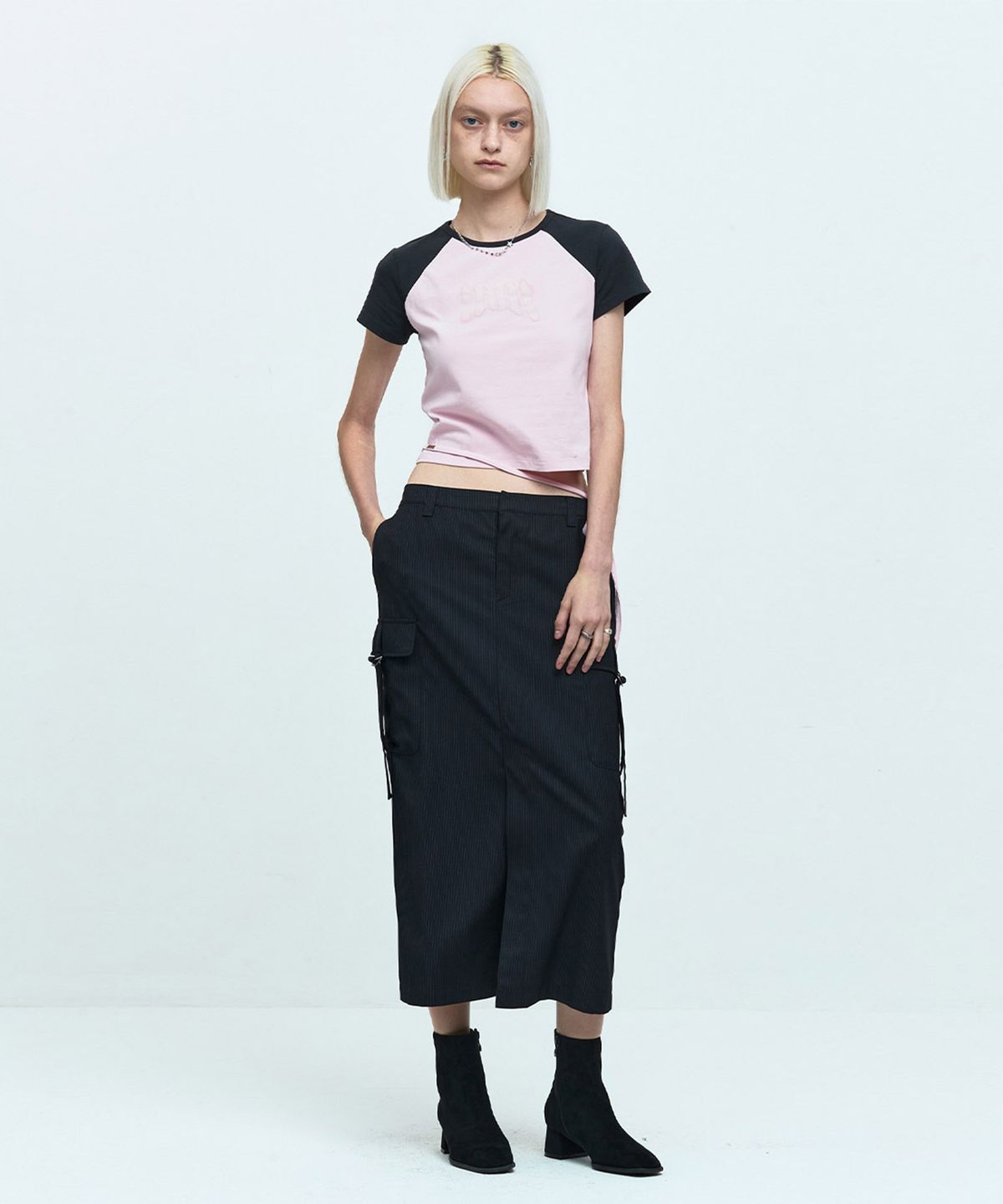 메아(MEA) STRAP BABY T SHIRT [PINK]