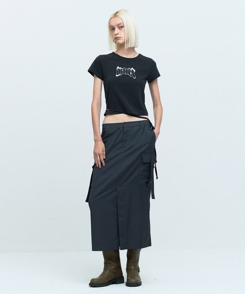 STRAP BABY T SHIRT [BLACK]