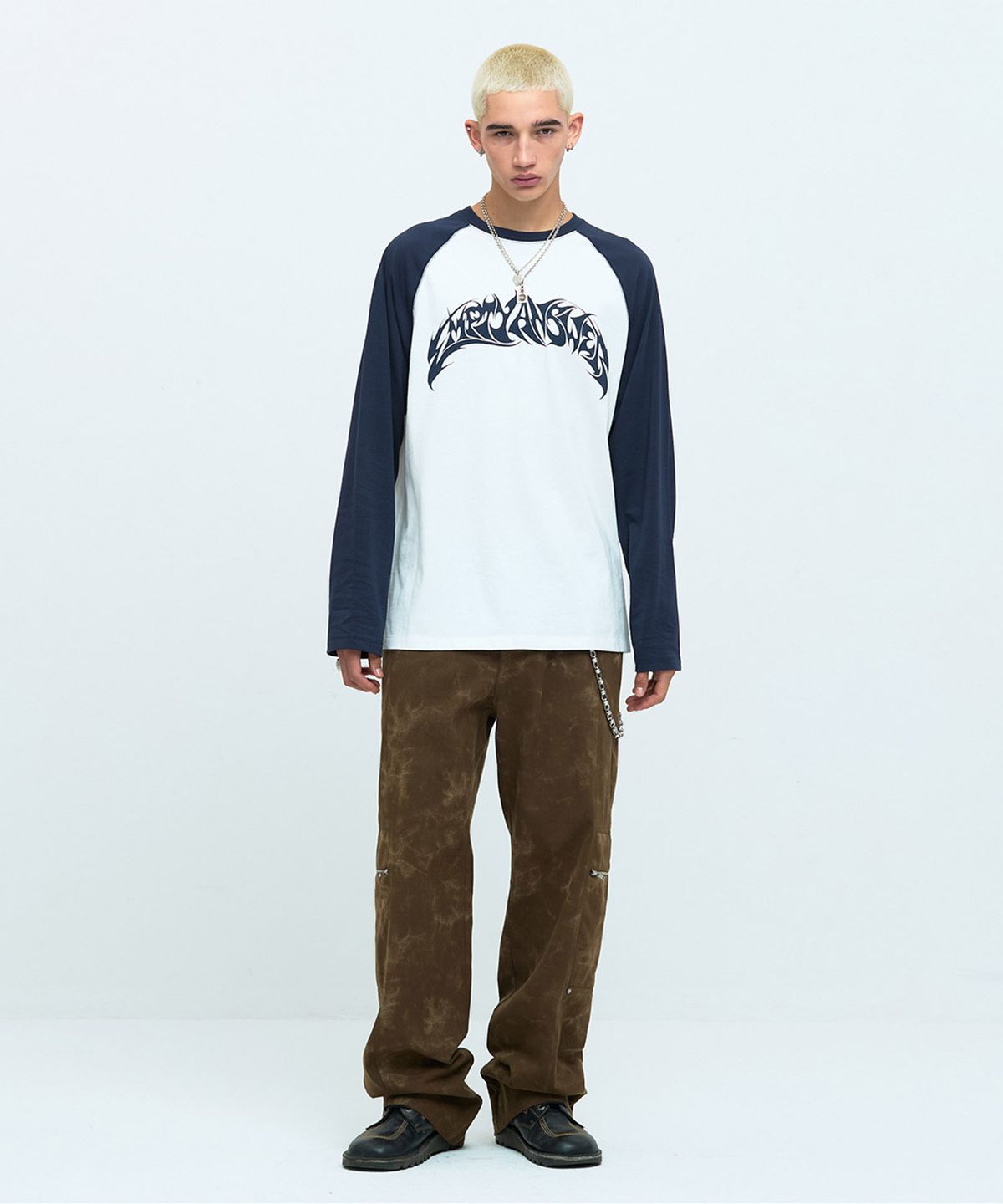 메아(MEA) RAGLAN OVERSIZED L/S TOP [NAVY]