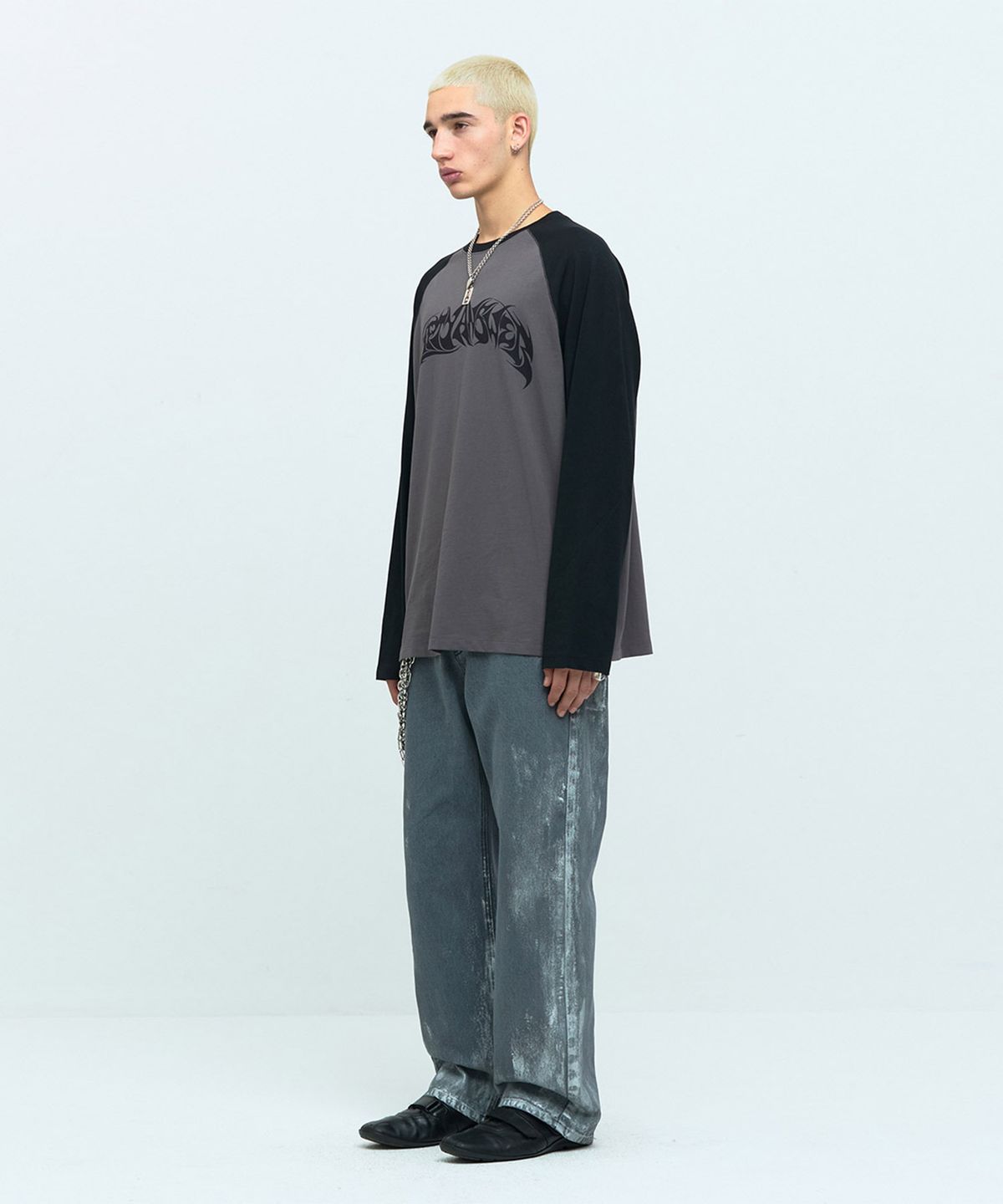 메아(MEA) RAGLAN OVERSIZED L/S TOP [BLACK]
