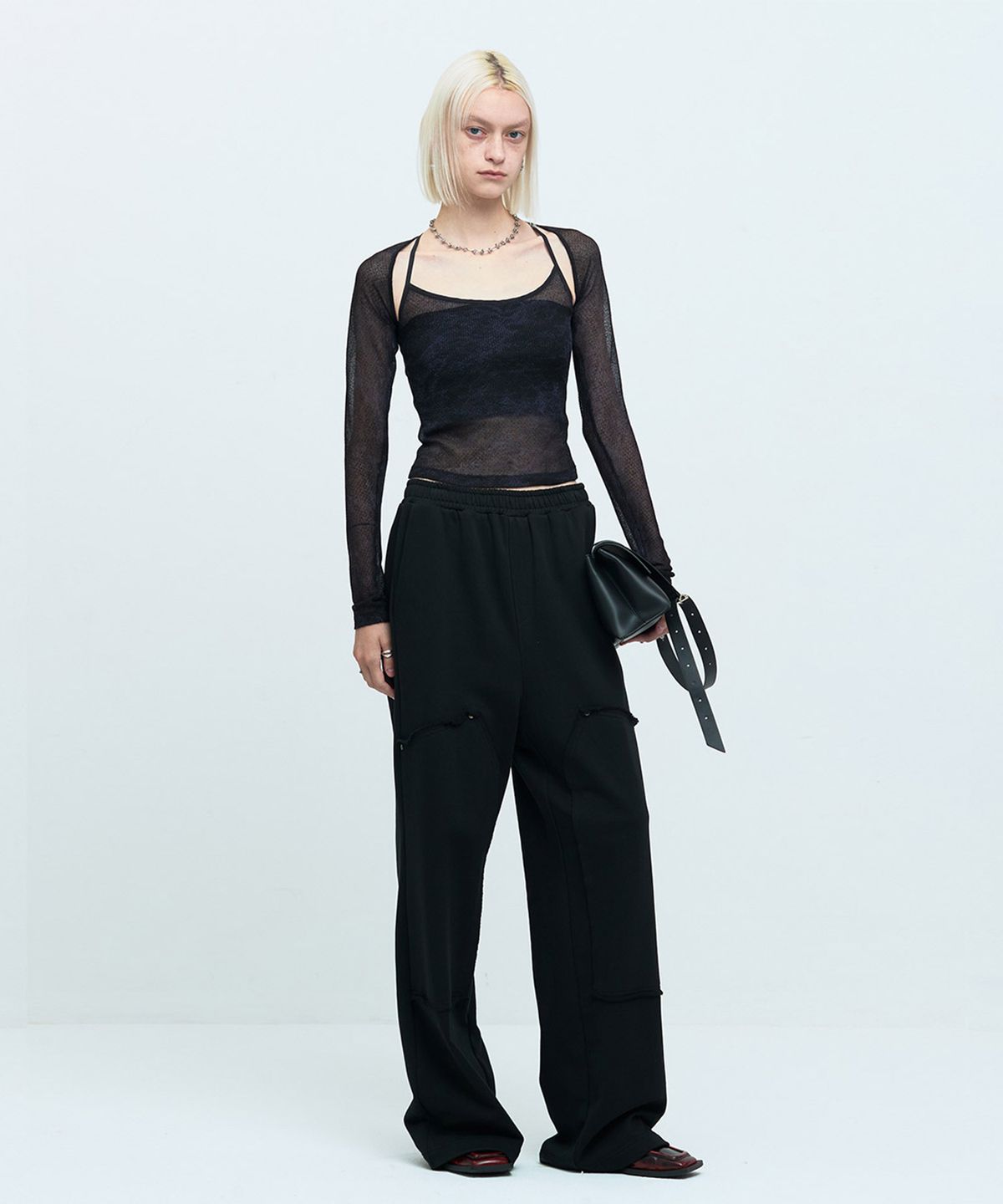 메아(MEA) LACE TWIN SET [BLACK]