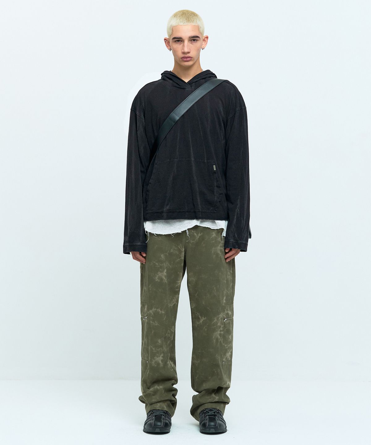 메아(MEA) FADED HOODIE [BLACK]