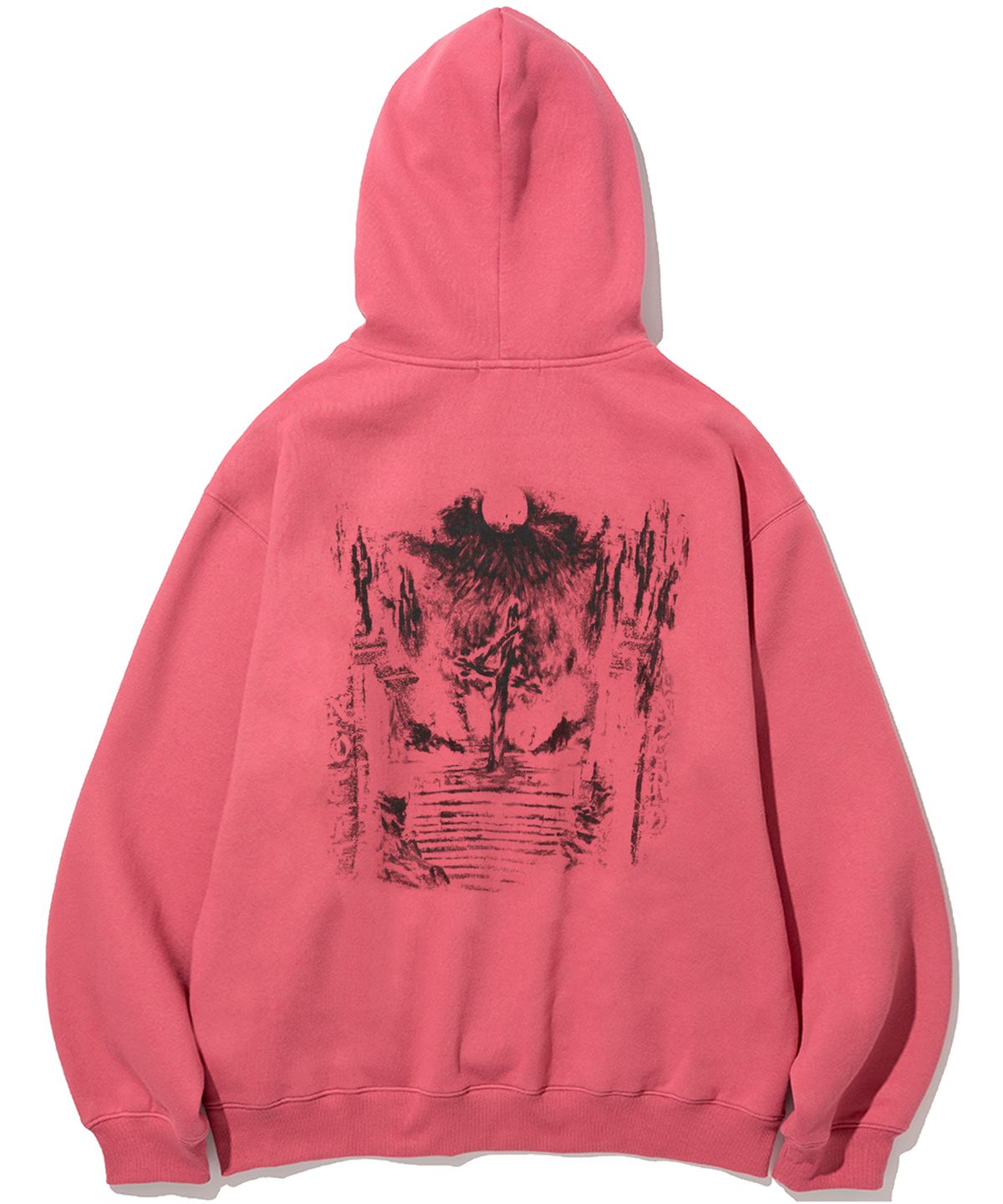 낫포너드(NOT4NERD) Cloud Temple Pullover Hood - Dark Pink