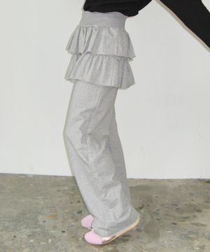 CANCAN RUFFLE LAYERED PANTSKIRT MELANGE GREY