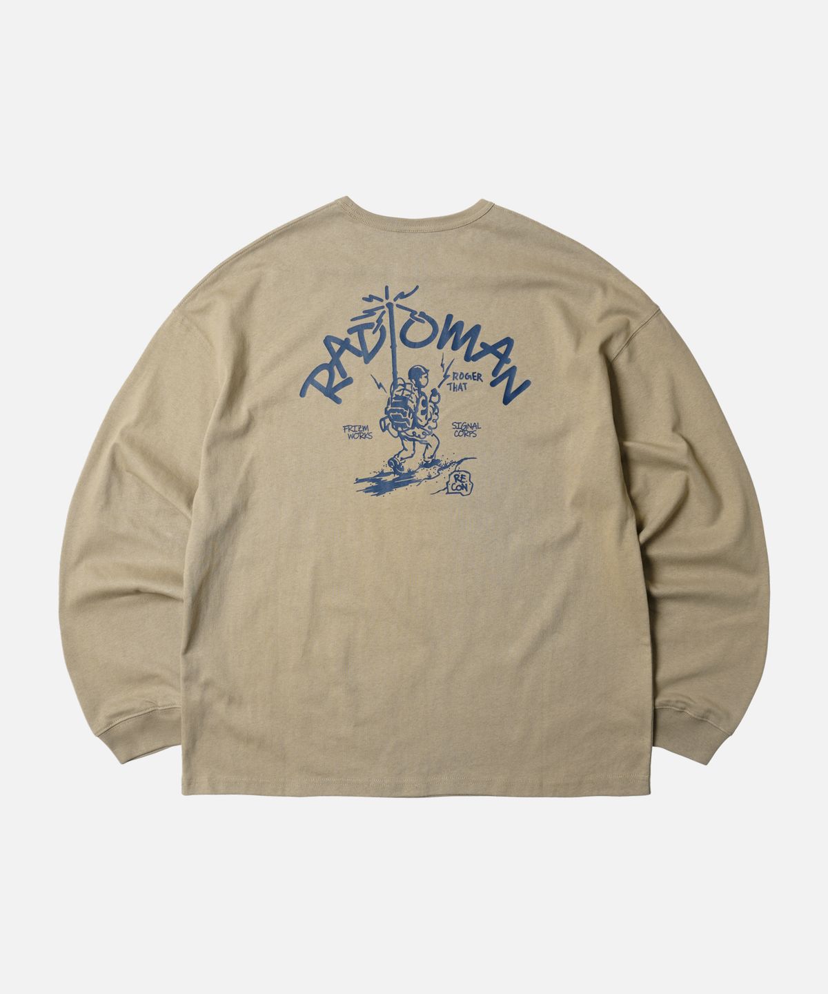 프리즘웍스(FRIZMWORKS) RADIO MAN LONG SLEEVE TEE _ SAND