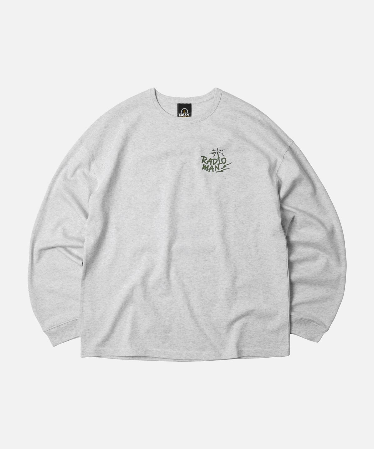프리즘웍스(FRIZMWORKS) RADIO MAN LONG SLEEVE TEE _ WHITE MELANGE
