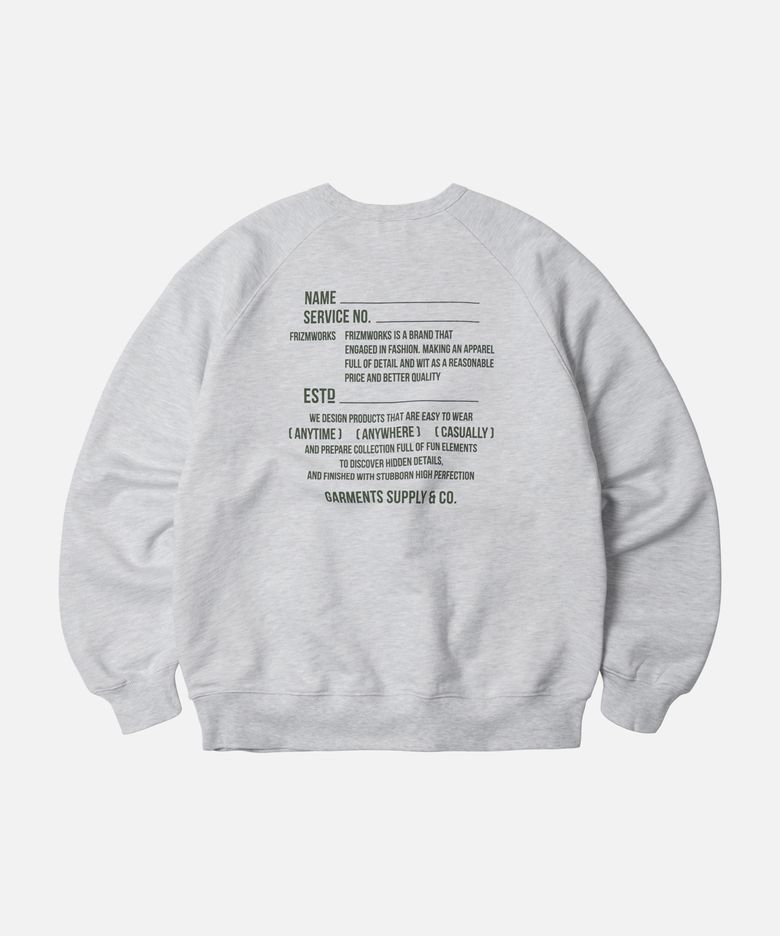 SERVICE LABEL SWEATSHIRT _ WHITE MELANGE