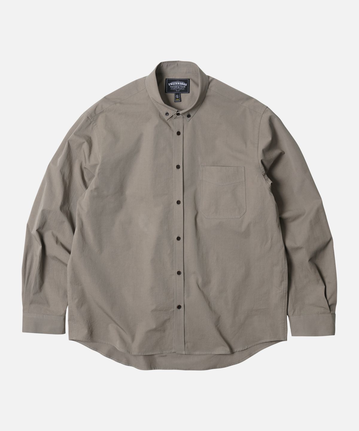 프리즘웍스(FRIZMWORKS) HIGH COUNT FRENCH SHIRT _ KHAKI GRAY