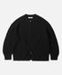 WOOL DECK ZIP UP CARDIGAN _ BLACK