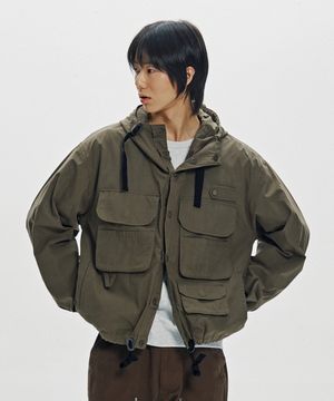 WADING HOODED PARKA _ OLIVE