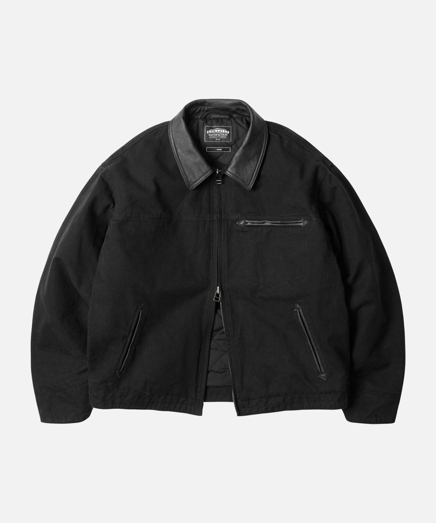 MUSINSA公式 | FRIZMWORKS HEAVY CANVAS DESTROYED WORK JACKET _ BLACK