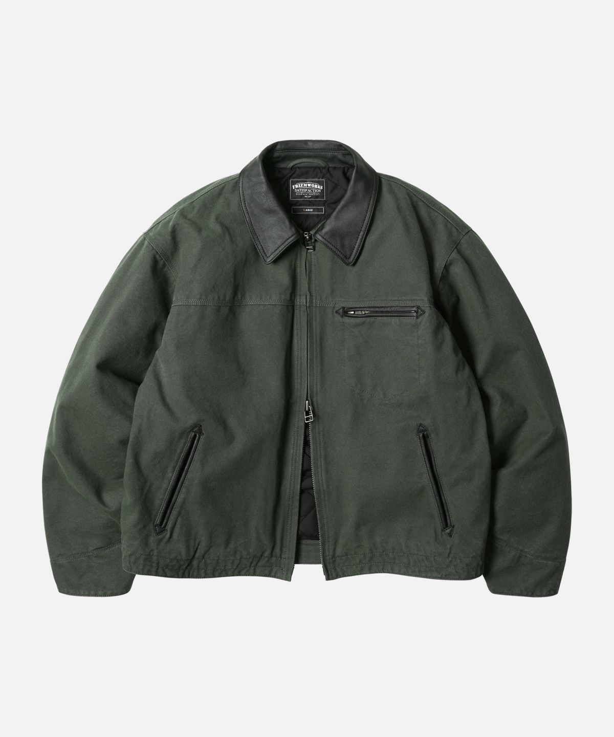 프리즘웍스(FRIZMWORKS) HEAVY CANVAS DESTROYED WORK JACKET _ OLIVE