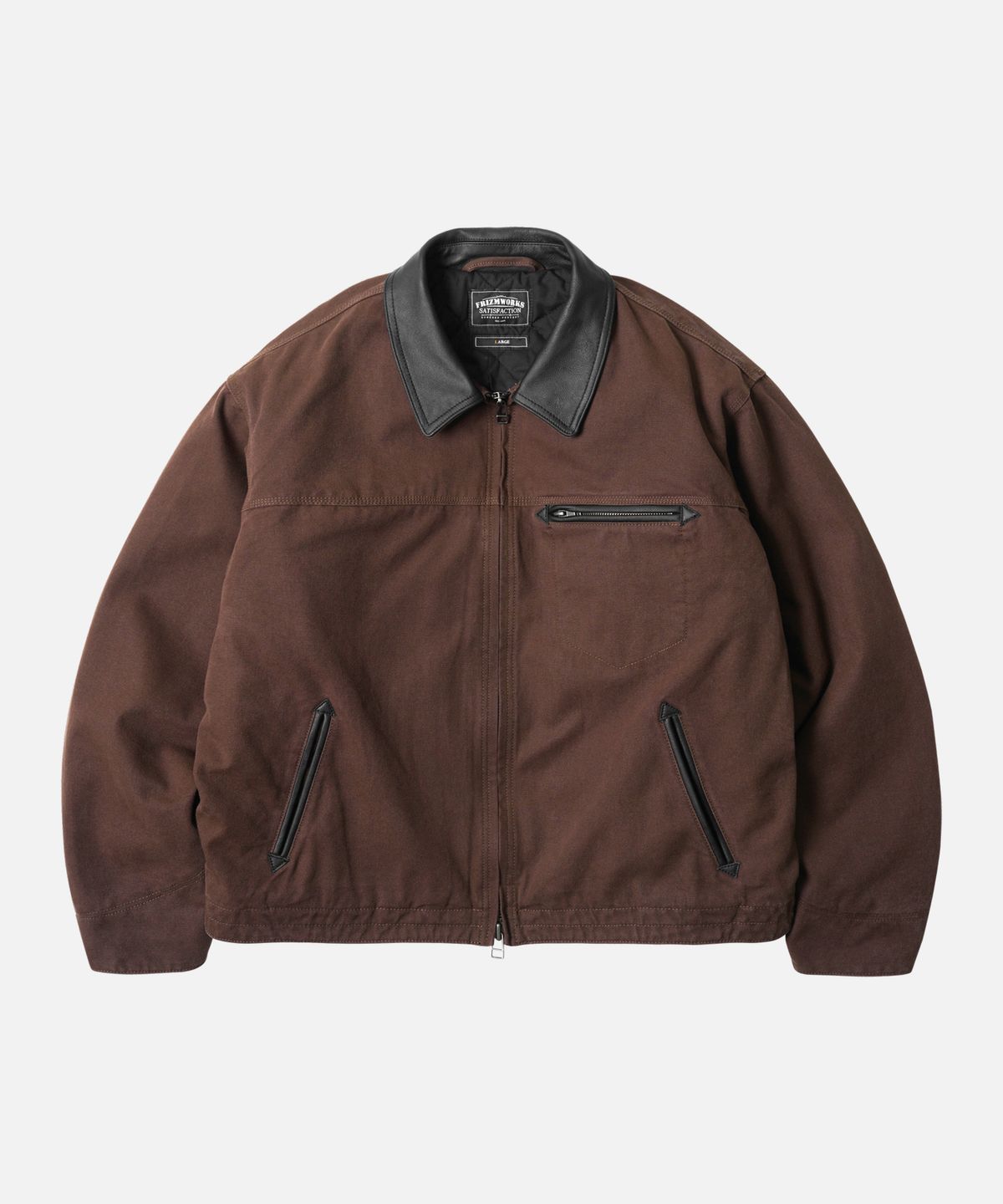 프리즘웍스(FRIZMWORKS) HEAVY CANVAS DESTROYED WORK JACKET _ BROWN