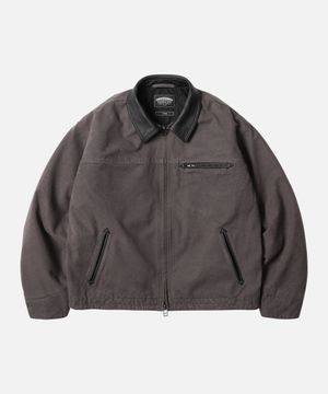 HEAVY CANVAS DESTROYED WORK JACKET _ MUD