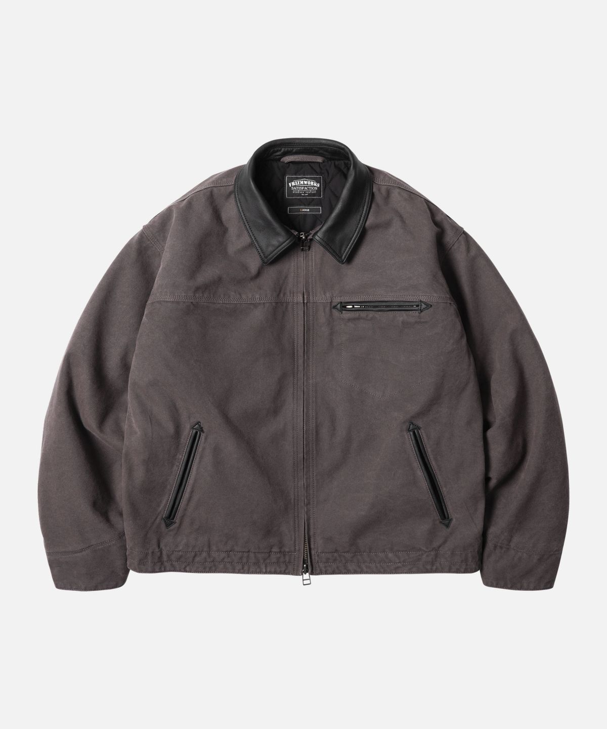 프리즘웍스(FRIZMWORKS) HEAVY CANVAS DESTROYED WORK JACKET _ MUD
