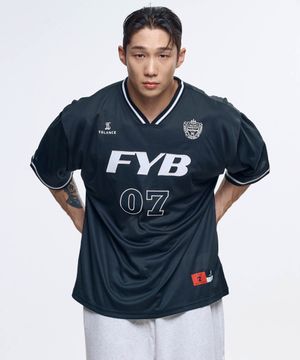 럭비 스포츠 클럽 숏 슬리브 - Black