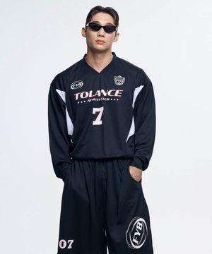 풋볼 메쉬 와이드 롱 슬리브 - Black