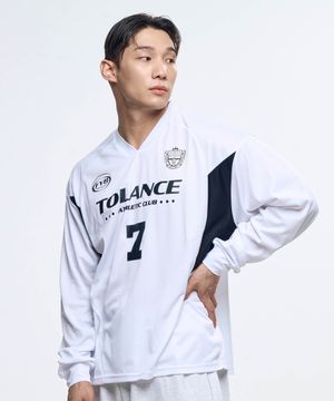 풋볼 메쉬 와이드 롱 슬리브 - White