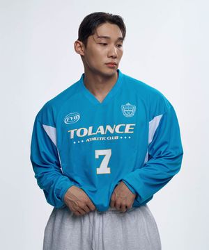 풋볼 메쉬 와이드 롱 슬리브 - Blue