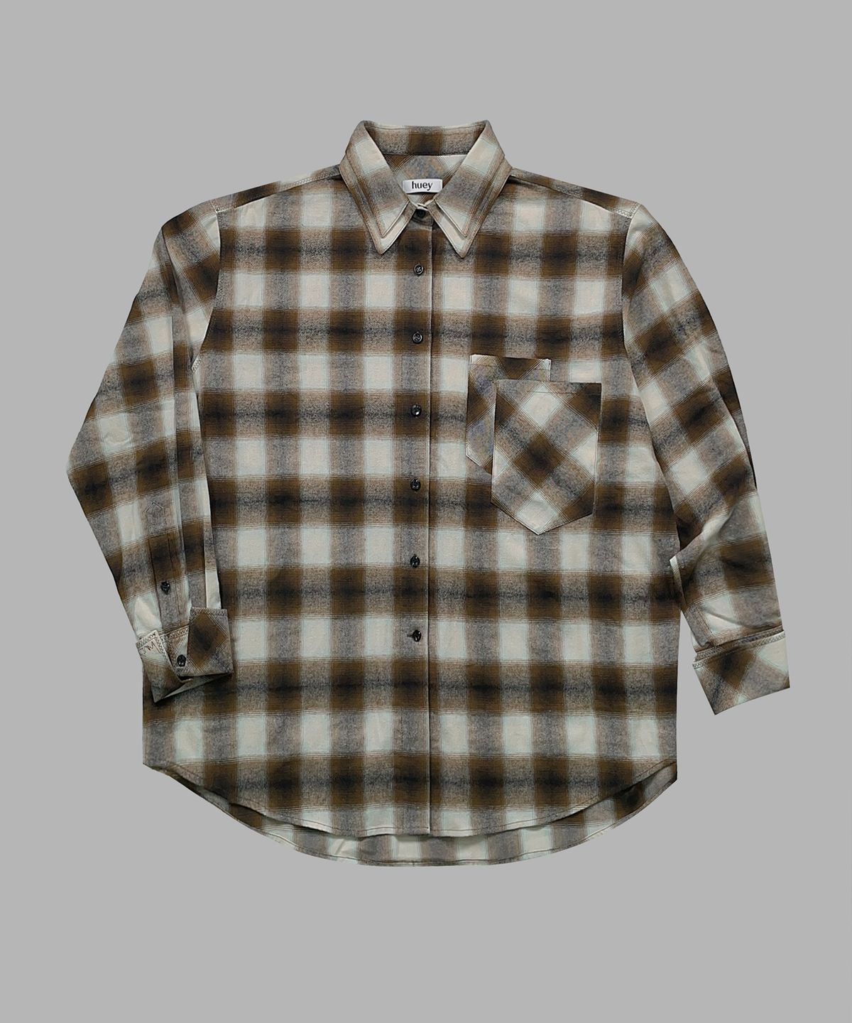 휴이(HUEY) Double Check Shirt Brown