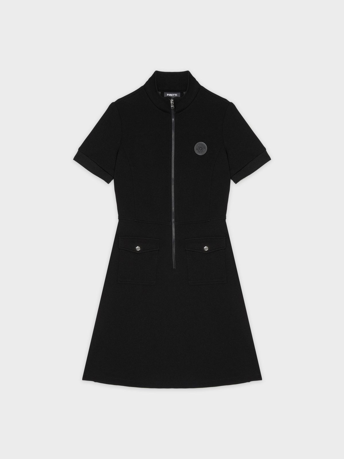 피레티(PIRETTI) 사보나 반팔 원피스 W_Black