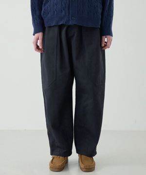 벌룬 스트랩 코튼팬츠 [블랙]