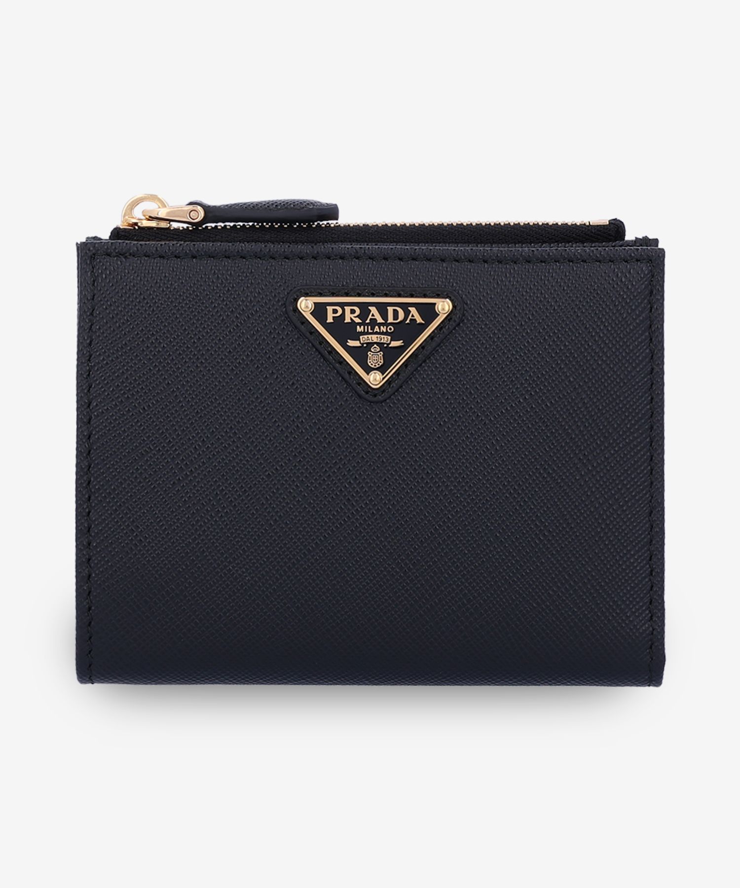MUSINSA公式 | PRADA ゴールドトライアングルロゴサフィアーノ二つ折り 