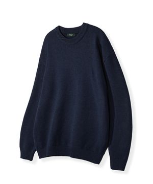 메이플 베이직 라운드 니트 [네이비]