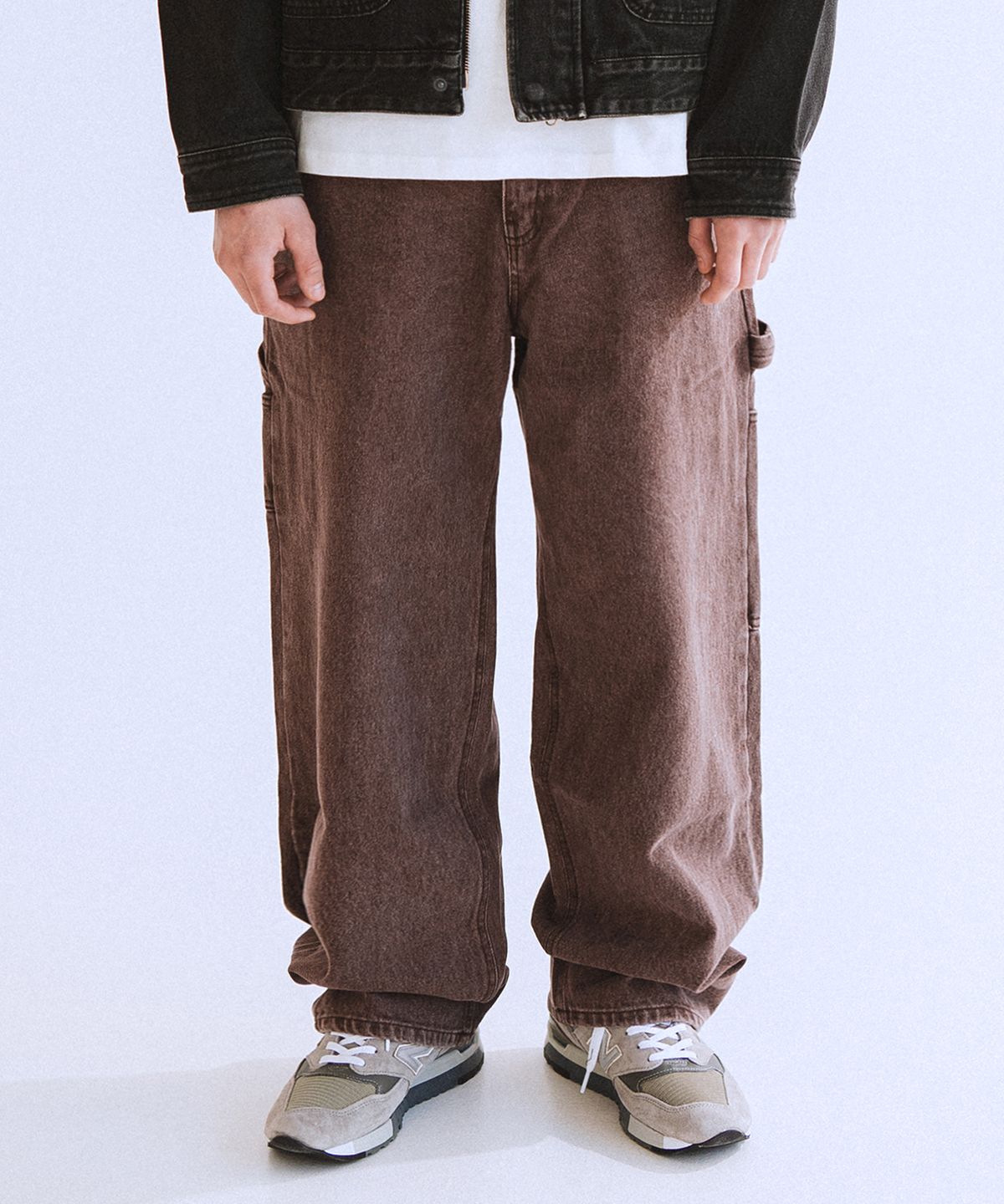 큐티에잇 가먼츠(QT8 GARMENTS) RG Denim Carpenter Pant (Brown)