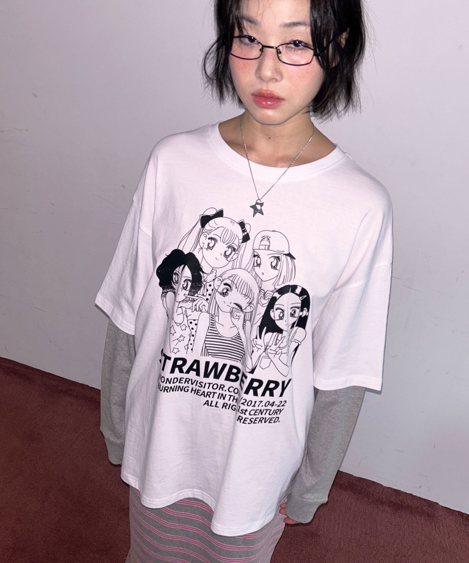 【WONDER VISITOR】PPINTO-NC Layered LS-T MUSINSA | WONDERVISITOR Girls-PEN Layered LS-T [White]