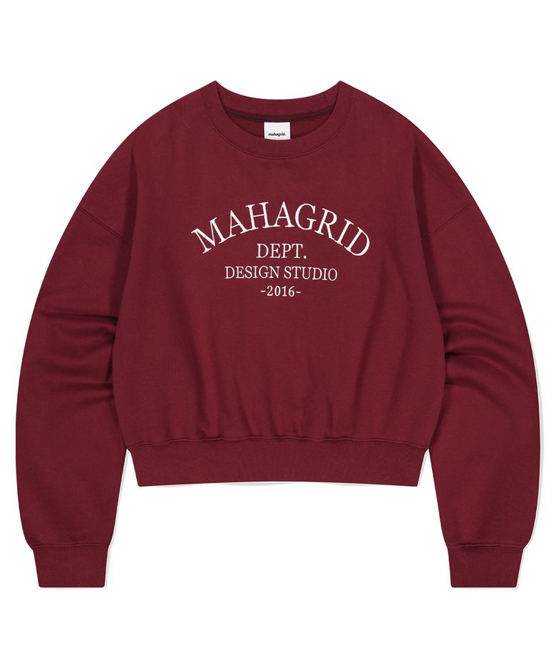 ARCH DEPT CROP SWEATSHIRT BURGUNDY(MG2EFFM468A)