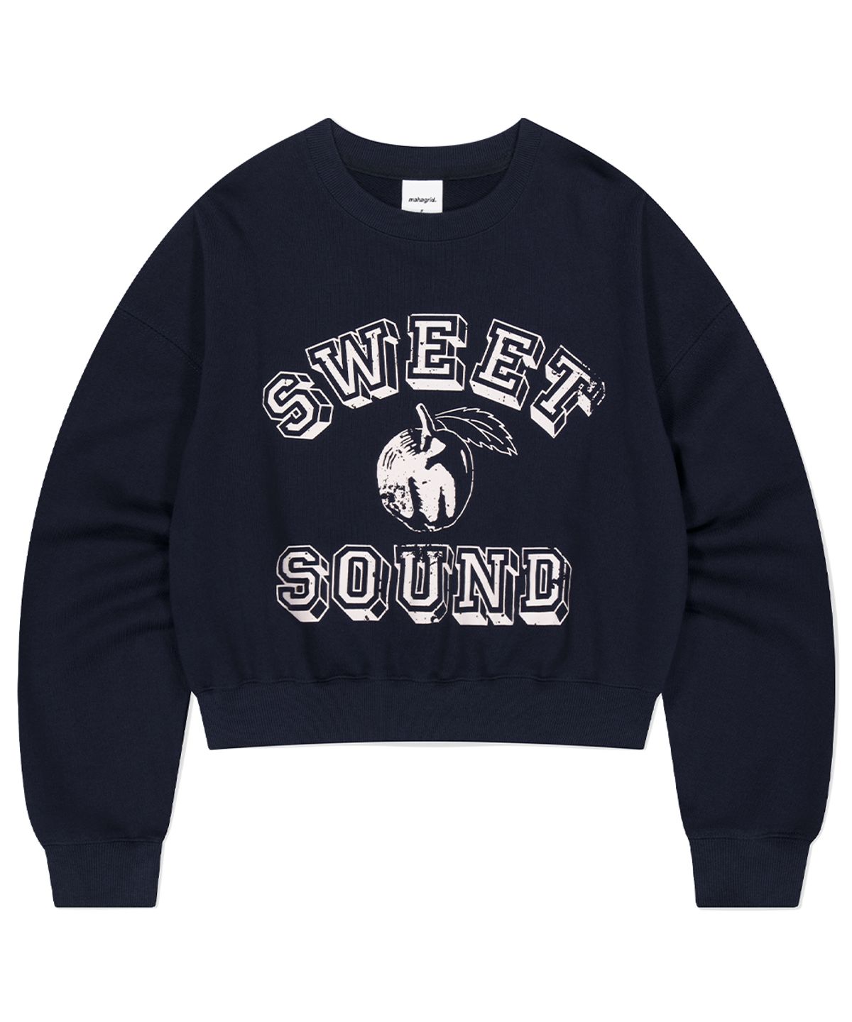 마하그리드(MAHAGRID) SWEET SOUND CROP SWEATSHIRT NAVY(MG2EFFM469A)