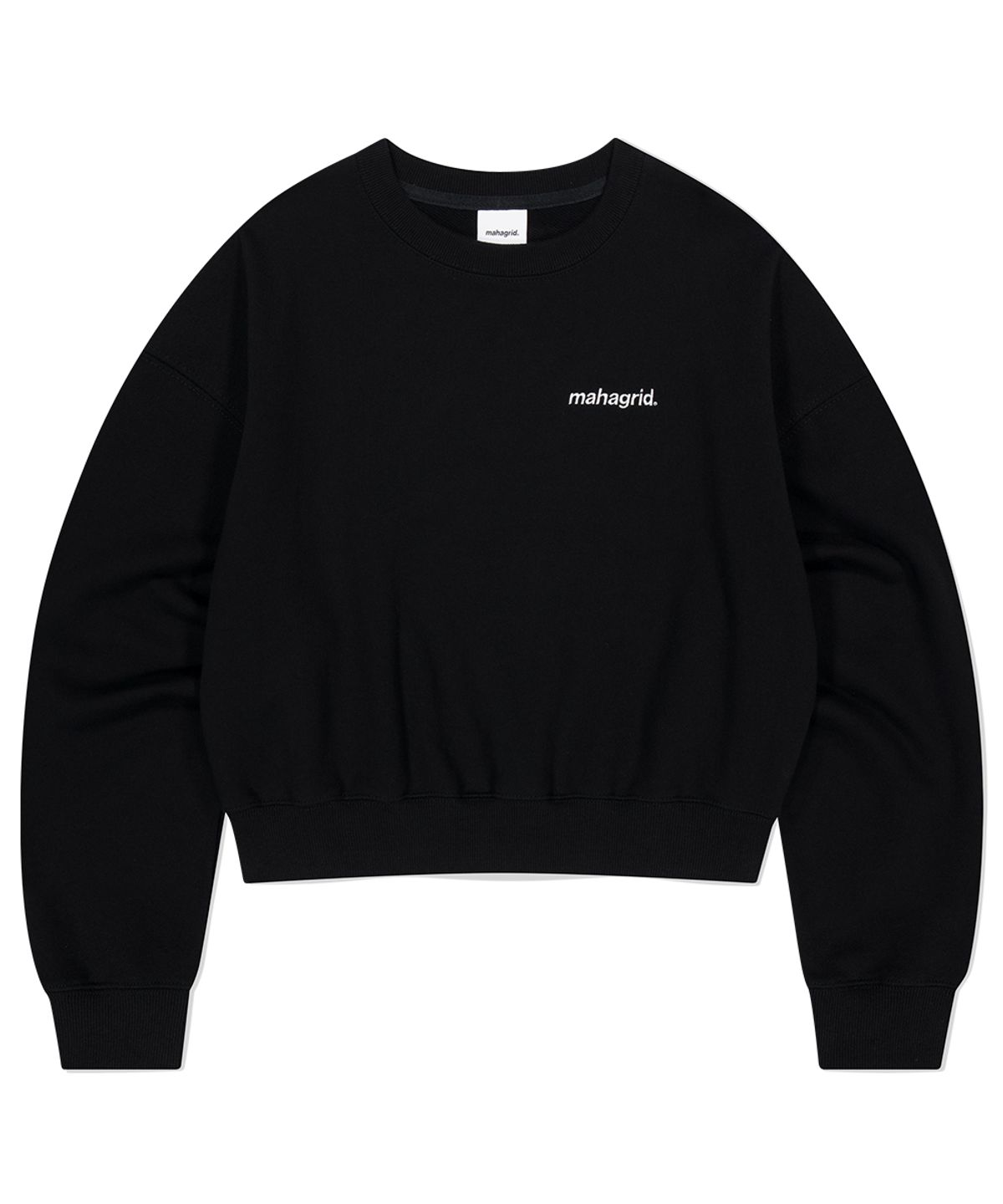 마하그리드(MAHAGRID) ORIGIN LOGO CROP SWEATSHIRT BLACK(MG2EFFM471A)