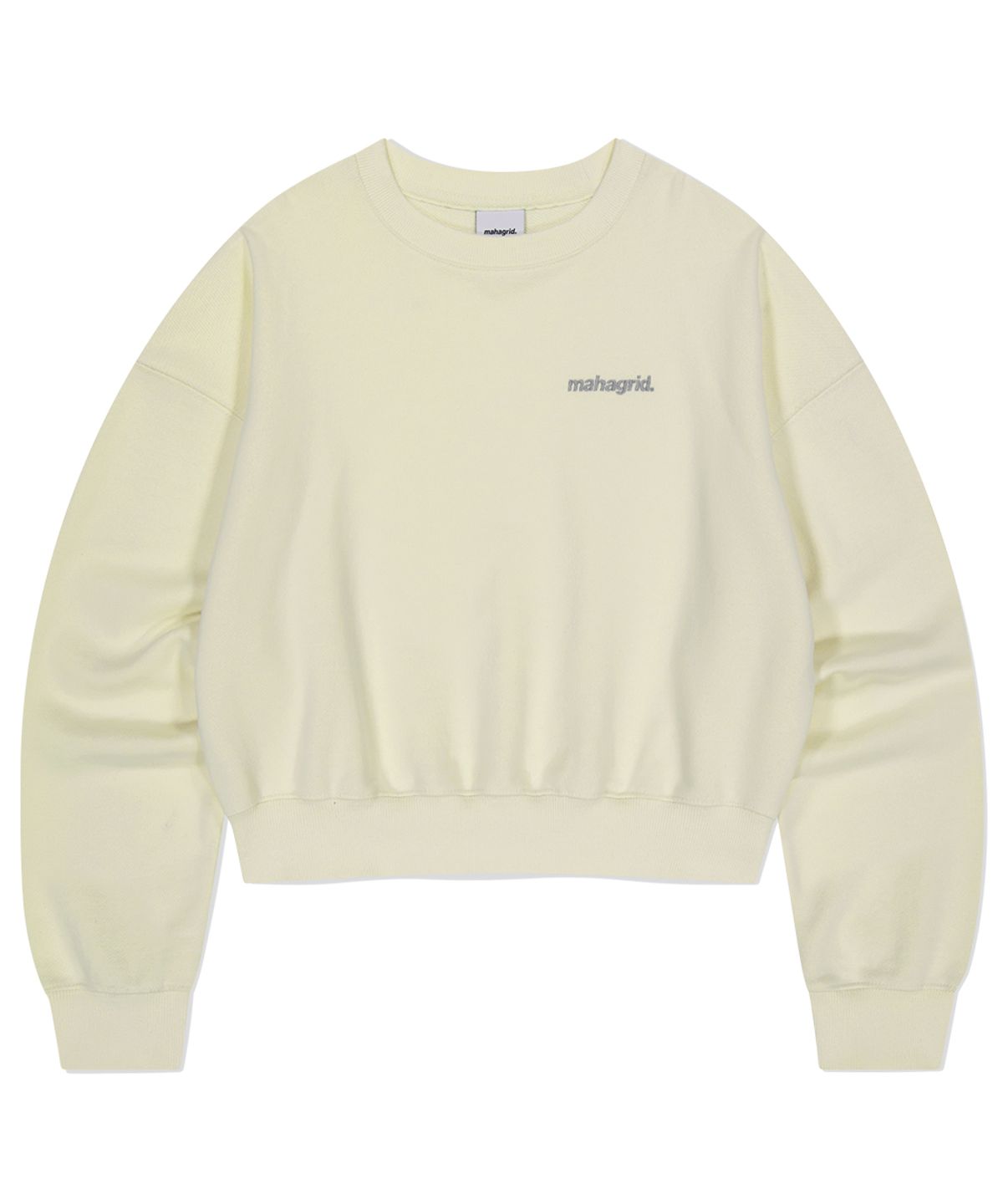 마하그리드(MAHAGRID) ORIGIN LOGO CROP SWEATSHIRT CREAM(MG2EFFM471A)