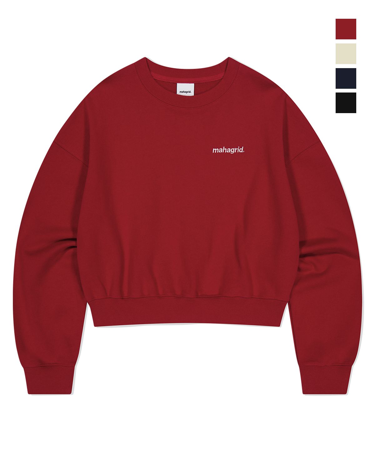 마하그리드(MAHAGRID) ORIGIN LOGO CROP SWEATSHIRT_4colors