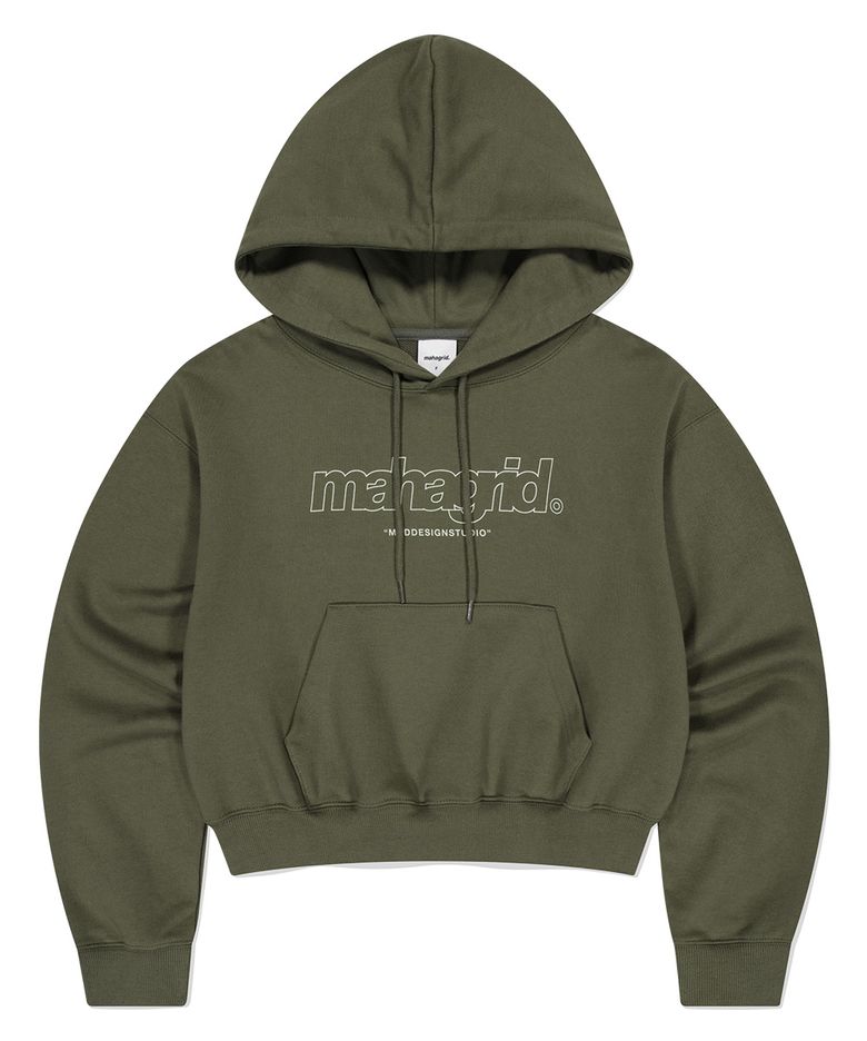 THIRD LOGO CROP HOODIE OLIVE(MG2EFFM433A)
