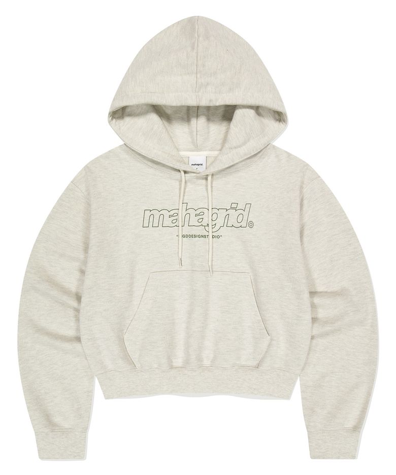 THIRD LOGO CROP HOODIE OATMEAL(MG2EFFM433A)