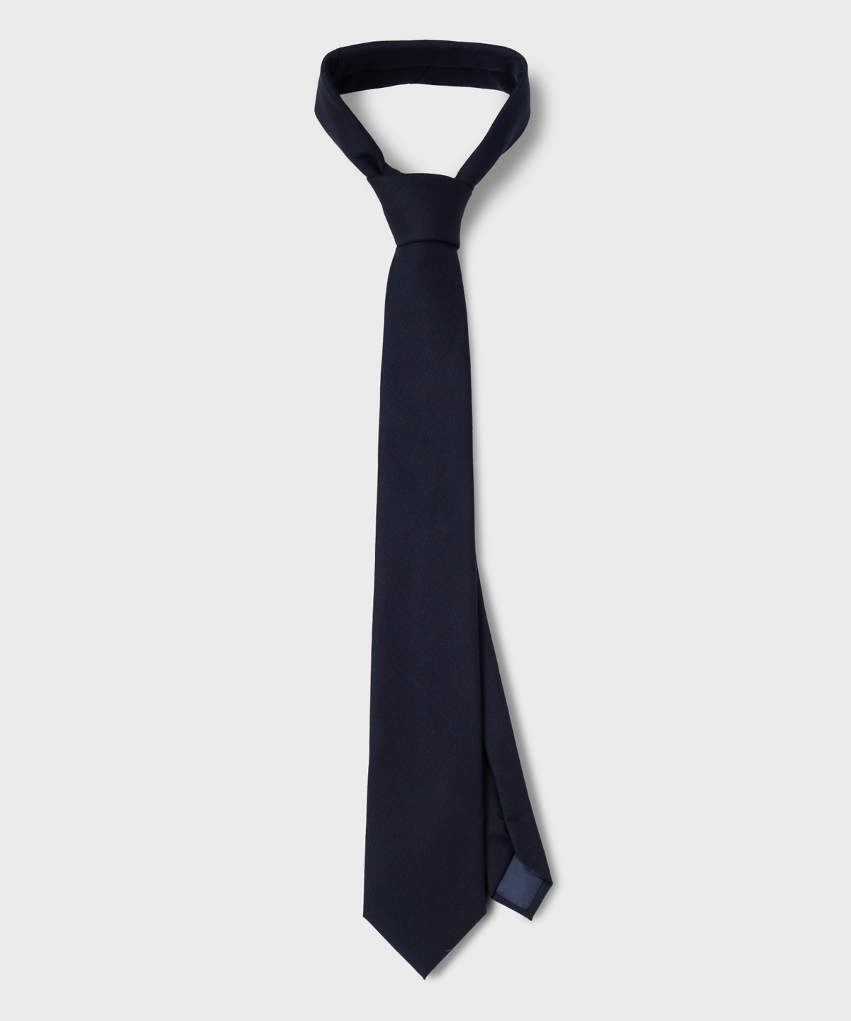 넌블랭크(NONBLANK) 울 100 솔리드 타이_DARK NAVY