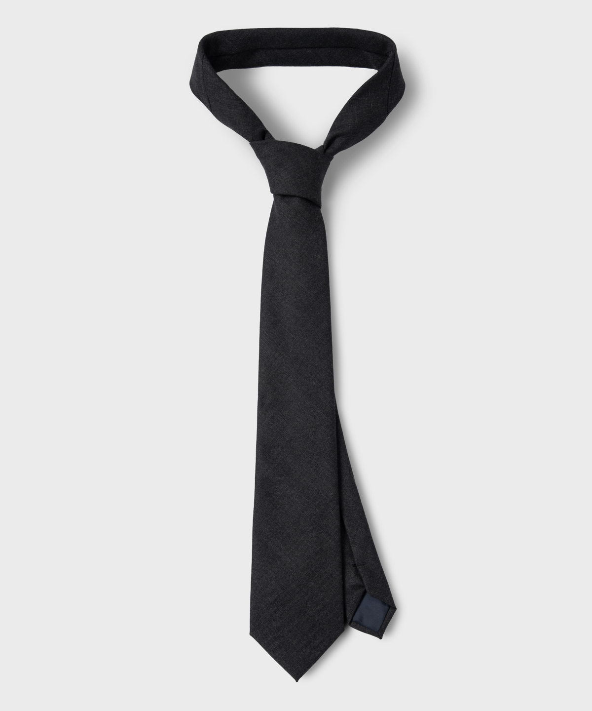 넌블랭크(NONBLANK) 울 100 솔리드 타이_DARK GREY