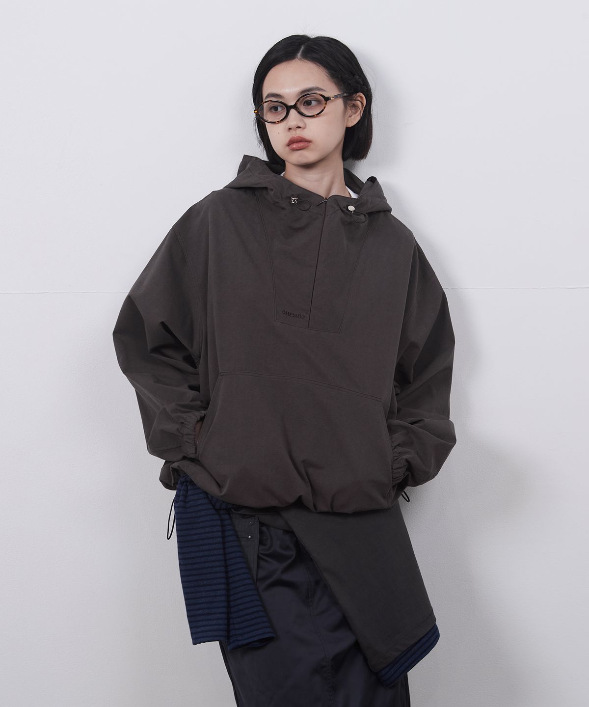 오헤시오(OHESHIO) HOODED ANORAK, BROWN