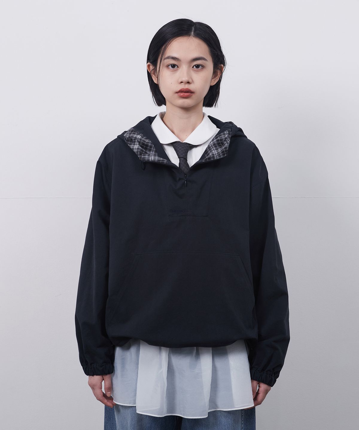 오헤시오(OHESHIO) HOODED ANORAK, NAVY