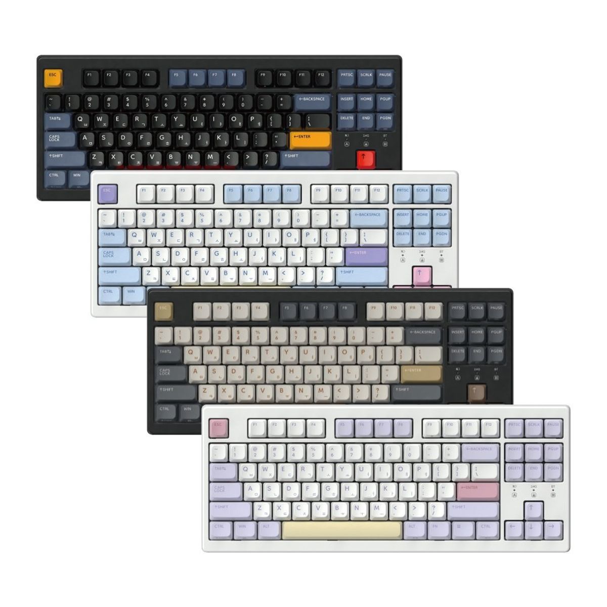 한성컴퓨터(HANSUNG COMPUTER) TFG Cloud CL 3모드 듀얼 가스켓 저소음 기계식키보드 (저소음 토독뽀송/동그리/대용량배터리)