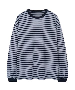 루즈핏 스트라이프 롱슬리브 (NAVY/BLUE)
