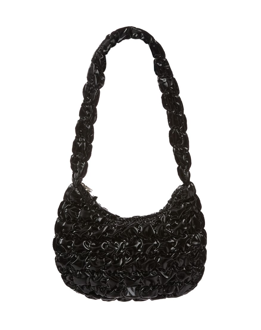 [ NERDY ]24FW★韓国人気★GLOSSY CLOUD QUILTING BAG (MEDIUM) MUSINSA公式 | NERDY Glossy Cloud Quilting Bag Medium Black