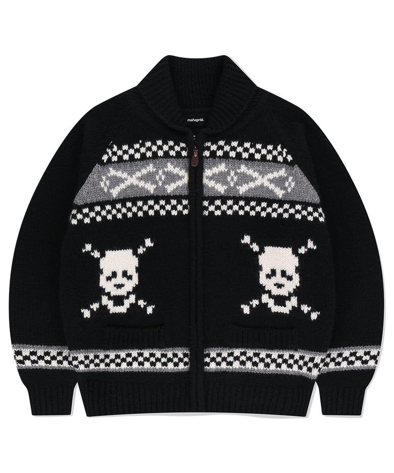 SKULL COWICHAN KNIT SWEATER BLACK(MG2EFMK690A)