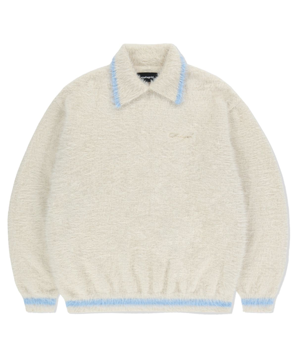 마하그리드(MAHAGRID) HAIRY COLLAR KNIT IVORY(MG2EFMK642A)