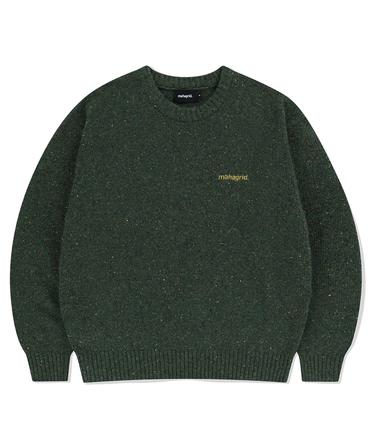마하그리드(MAHAGRID) BASIC LOGO NEP KNIT SWEATER GREEN(MG2EFMK605A)