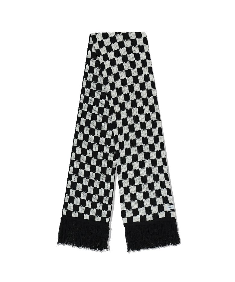 CHECKERBOARD MUFFLER WHITE/BLACK(MG2EFMAB60A)
