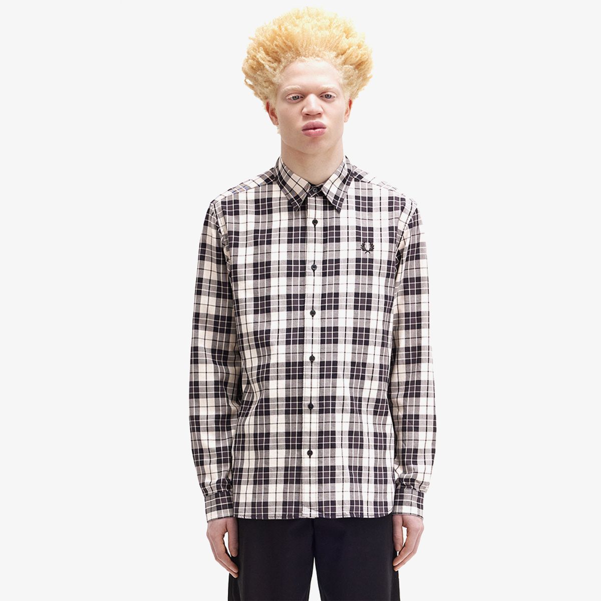 프레드페리(FRED PERRY) [Sharp] 타탄 트윌 셔츠 (X23) AFPM2438506-X23