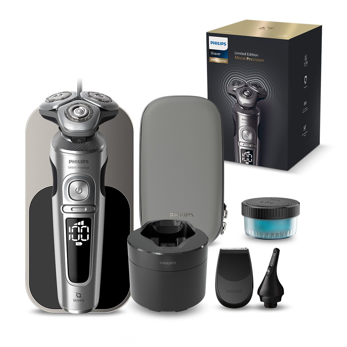필립스(PHILIPS) SkinIQ 9000 프레스티지 전기면도기 SP9887/36 브라이트 크롬